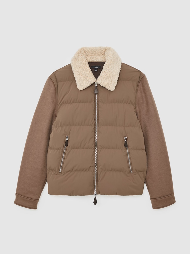 Reiss Light Brown Maximus Jacket - Image 2 of 6 Reiss Light Brown Maximus Jacket - Image 2 of 6