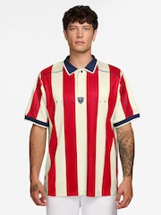 Nike Red Fairway Fresh Stripe Golf Loose Fit Polo Shirt - Image 1 of 3