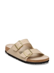 Birkenstock Sandcastle Cream Arizona Birko Flor Double Strap Sandals - Image 1 of 7
