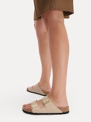 Birkenstock Sandcastle Cream Arizona Birko Flor Double Strap Sandals - Image 3 of 7