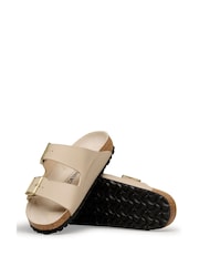 Birkenstock Sandcastle Cream Arizona Birko Flor Double Strap Sandals - Image 6 of 7