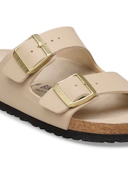 Birkenstock Sandcastle Cream Arizona Birko Flor Double Strap Sandals - Image 7 of 7