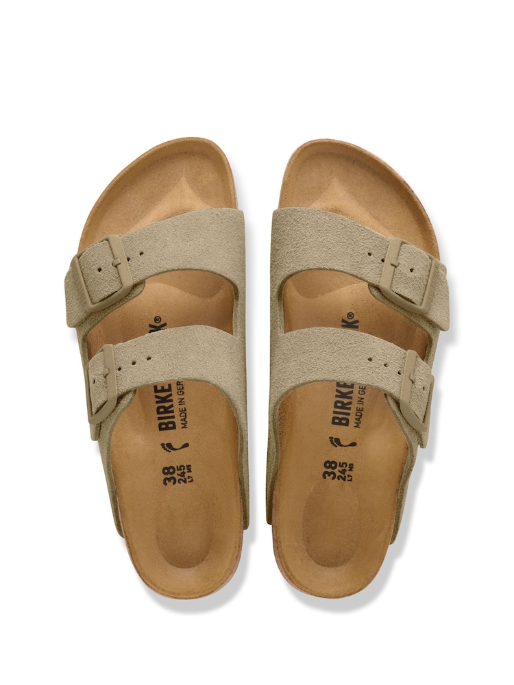 Birkenstock Natural Khaki Green Arizona Sandals - Image 6 of 6 Birkenstock Natural Khaki Green Arizona Sandals - Image 6 of 6