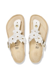 Birkenstock White Gizeh Leather Flowers Sandals - Image 4 of 4
