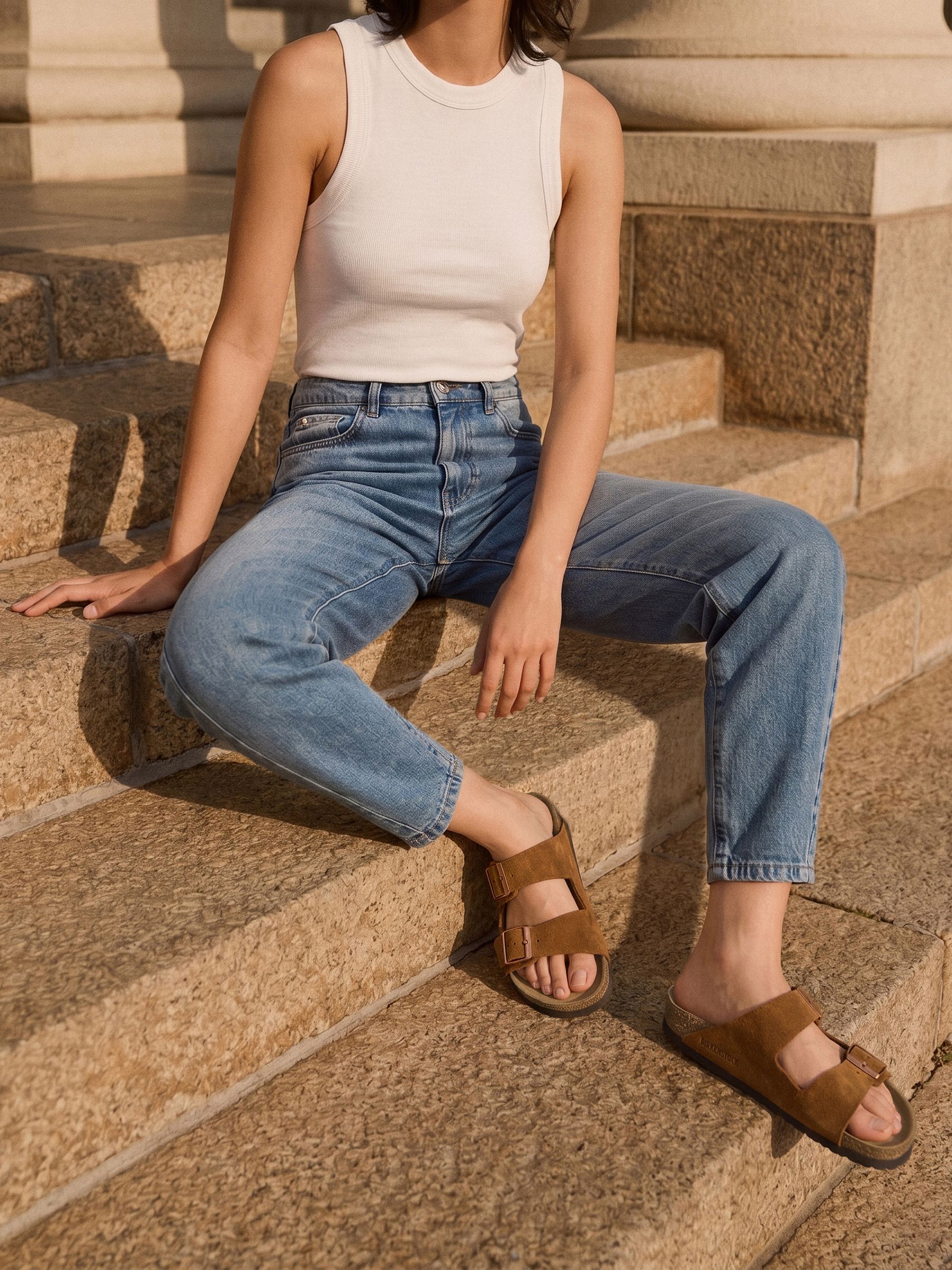 Comprar Mink Brown - Birkenstock Sandálias de camurça Arizona from