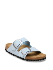 Birkenstock Blue Arizona Big Buckle Nubuck Sandals - Image 2 of 3