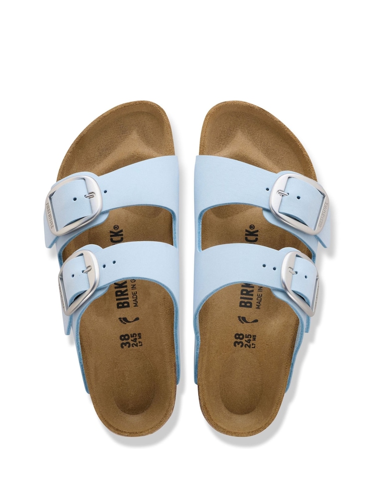 Birkenstock Blue Arizona Big Buckle Nubuck Sandals - Image 3 of 3