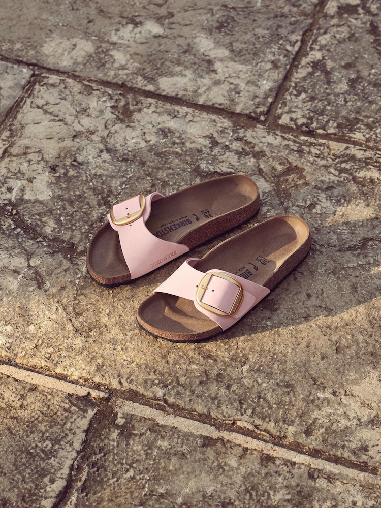 Birkenstock Pink Madrid Big Buckle Nubuck Sandals - Image 1 of 2