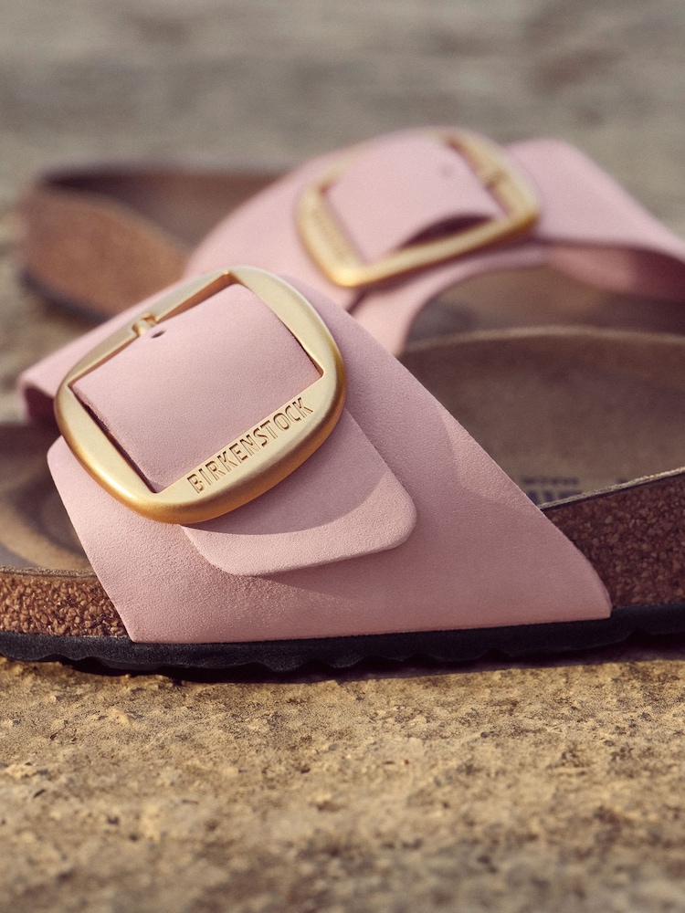 Birkenstock Pink Madrid Big Buckle Nubuck Sandals - Image 2 of 2