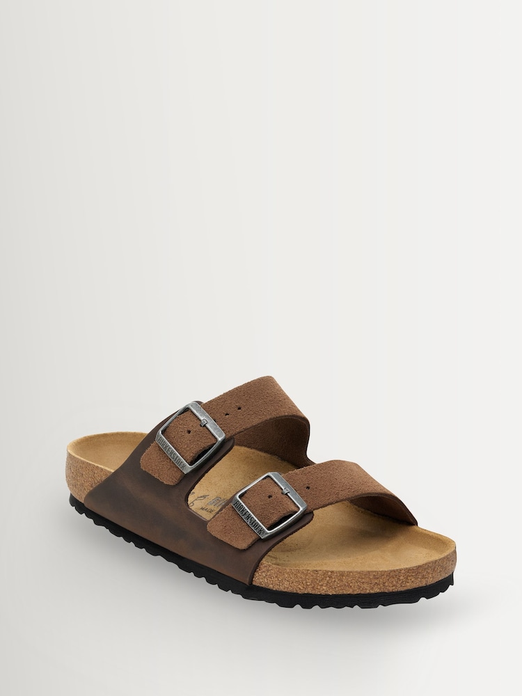 Birkenstock Brown Arizona Suede Leather Sandals - Image 1 of 3