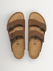 Birkenstock Brown Arizona Suede Leather Sandals - Image 3 of 3