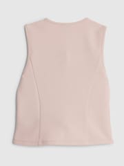 River Island Pink Scuba Sparkle Bow Waistcoat - Image 2 of 4