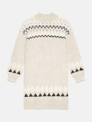 Mint Velvet Grey Graphic Knit Mini Dress - Image 7 of 8