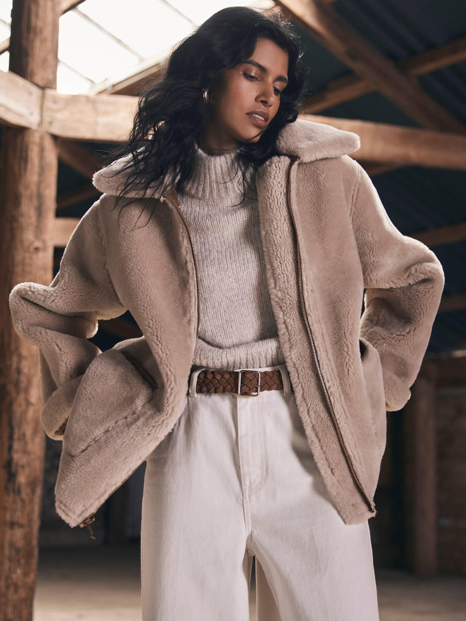 Peregrine（ペレグリン）　リネン（麻）ジャケット　ベージュ Buy Mint Velvet Brown Reversible Aviator Jacket from Next USA