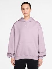 Nike Bleached Lilac Studio Fleece Oversized Hoodie - Image 1 of 3
