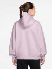 Nike Bleached Lilac Studio Fleece Oversized Hoodie - Image 2 of 3