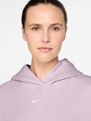 Nike Bleached Lilac Studio Fleece Oversized Hoodie - Image 3 of 3