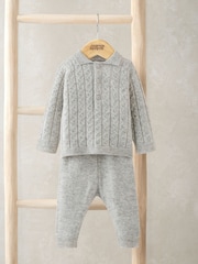 Mamas & Papas Cable Knit Jumper & Trouser Set - Imagen 1 de 4