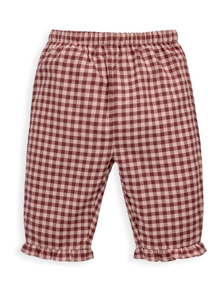 Mamas & Papas Red Lace Trim Gingham Pyjamas - Bild 5 von 5