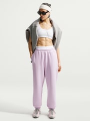 Nike Bleached Lilac Studio Fleece Oversized Cuffed Joggers - Image 2 of 5