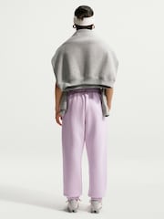 Nike Bleached Lilac Studio Fleece Oversized Cuffed Joggers - Image 3 of 5