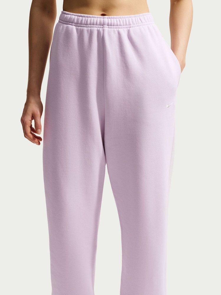 Nike Bleached Lilac Studio Fleece Oversized Cuffed Joggers - Image 5 of 5