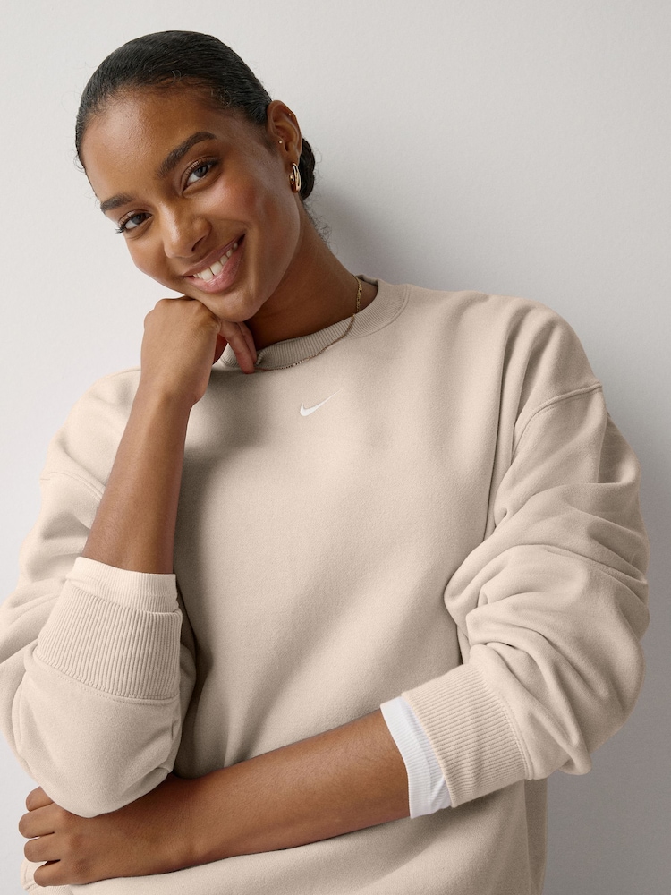 Neutral - Nike Studio Fleece Oversized Rund hals Sweatshirt - Bild 4 av 4 Neutral - Nike Studio Fleece Oversized Rund hals Sweatshirt - Bild 4 av 4