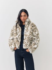 ONLY Faux Fur Zip Up Jacket - Slika 1 iz 7