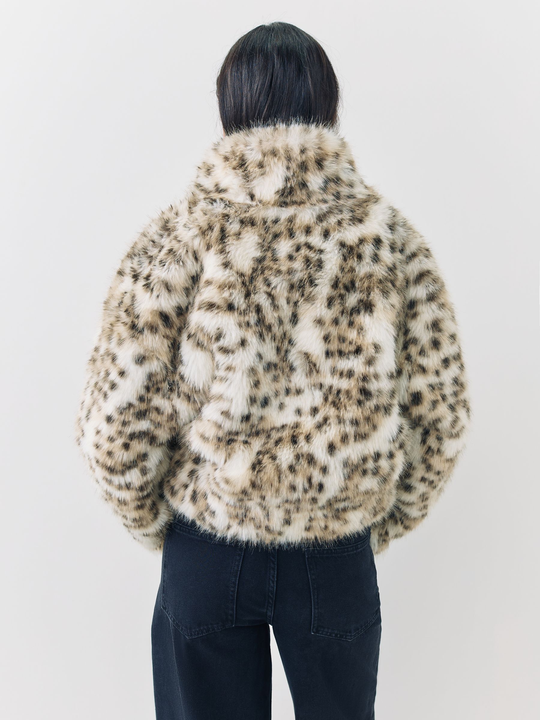 Buy ONLY Animal Leopard Faux Fur Zip Up Coat from Next Canada