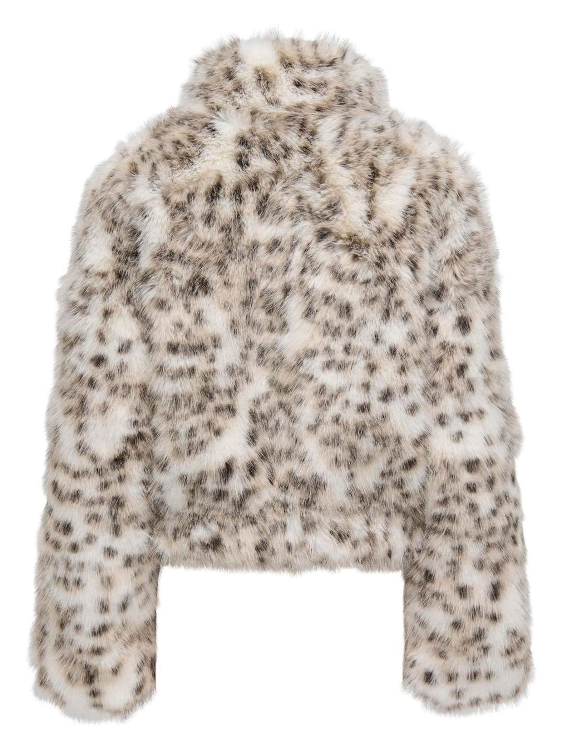 Buy ONLY Animal Leopard Faux Fur Zip Up Coat from Next USA