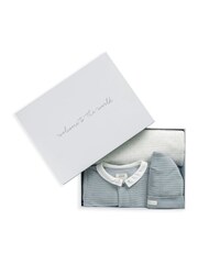 Mamas & Papas Blue Baby Welcome to the World Boys Gift Set 3 Piece - Image 6 of 6