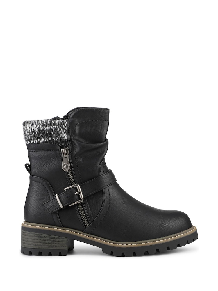 Pavers Black Ladies Ankle Boots Casual - Image 1 of 5