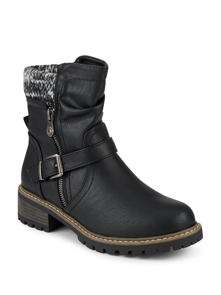 Pavers Black Ladies Ankle Boots Casual - Image 2 of 5