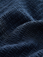 Navy Shirred Halter Neck Sleeveless Top - Image 7 of 8