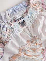 National Trust Pink Shell Print Long Sleeve Notch Neck Top - Image 7 of 8