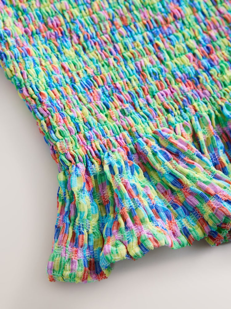 Multi Shirred One Shoulder Sleeveless Top - Image 3 of 3