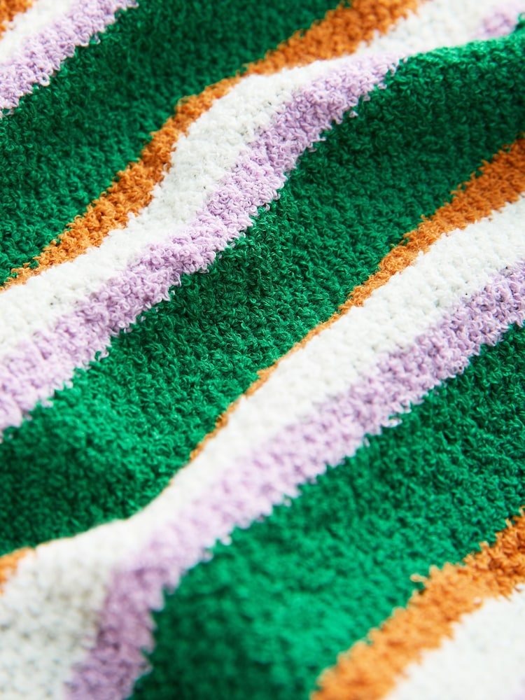 Green Stripe Knitlook Sleeveless Halter Neck Top - Image 2 of 3