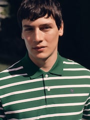 أخضر - قميص بولو مخطط بالعرض - Image 4 of 8