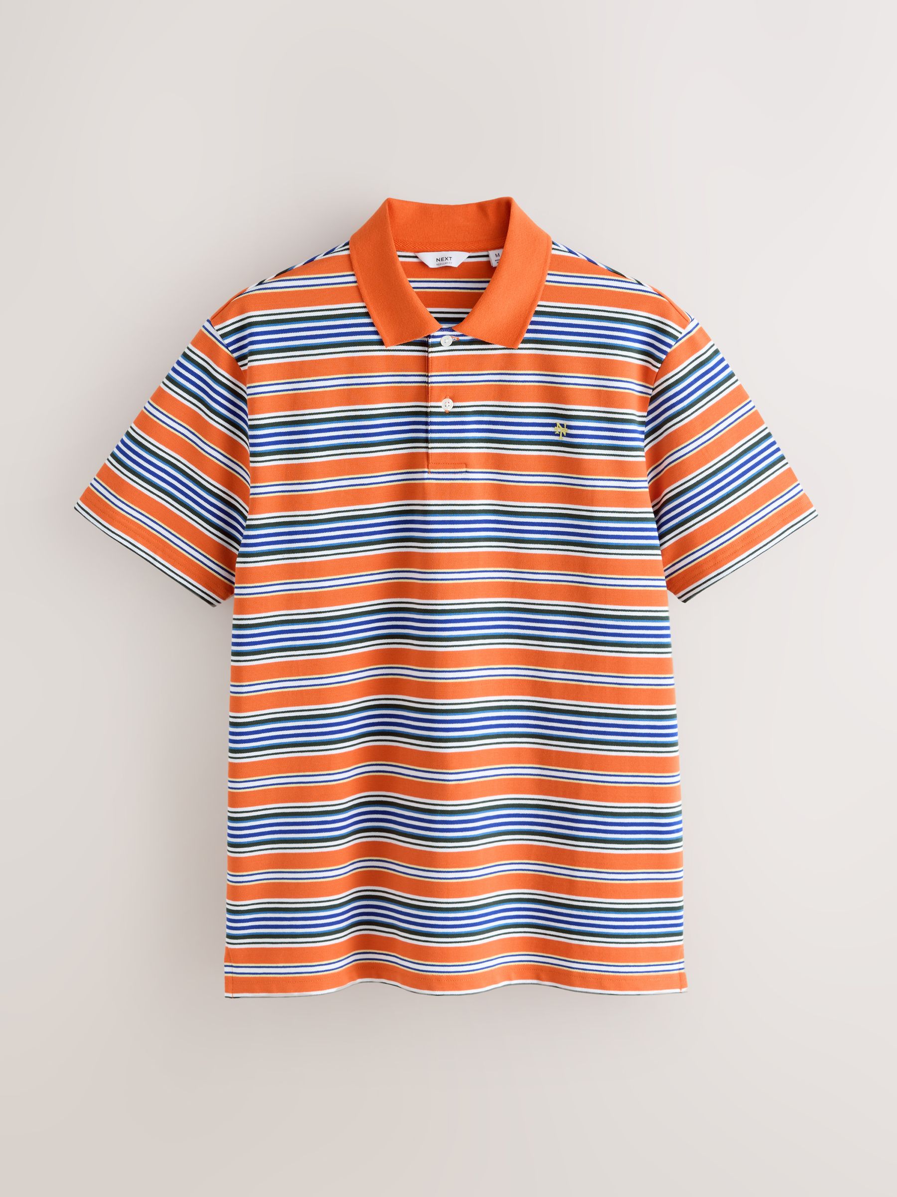 Buy Orange Horizontal Striped Polo Shirt from Next USA