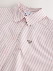 粉色/白色條紋 - 超大號男友襯衫 - 圖片 7，共 7