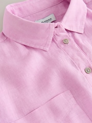 Lilac Purple N. Premium 100% Linen Long Sleeve Shirt - Image 3 of 3
