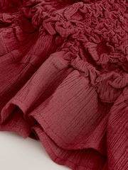 Rojo óxido - Sleeveless Ruched Top - Imagen 7 de 7