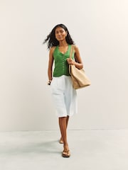 Green Halterneck Waistcoat with Linen - Image 2 of 4