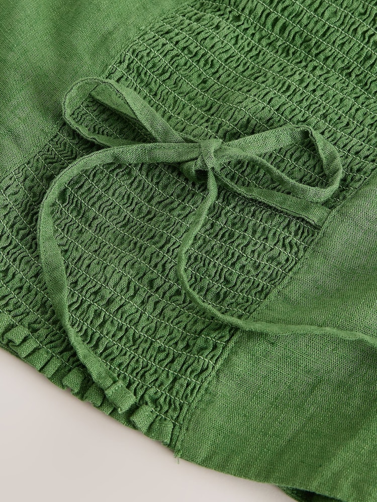 Groen - Halterneck Waistcoat with Linen - Afbeelding 6 van 6