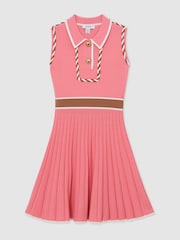 Reiss Coral Niamh Piped Sleeveless Knitted Dress - Image 2 of 3