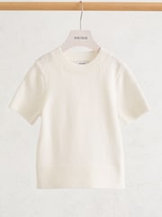 Reiss Ivory Rhea Short Sleeve Jumper - Image 1 of 3