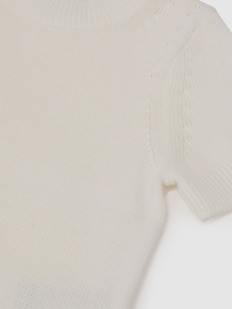 Reiss Ivory Rhea Short Sleeve Jumper - Image 3 of 3