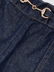 Reiss Penelope Horsebit-Detail Denim Shorts - Imaginea 1 din 3