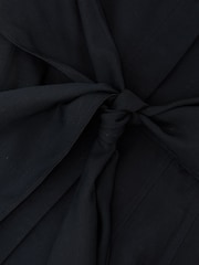 Reiss Tessera Short-Sleeve Belted Midi Dress with Linen - صورة 6 من 6