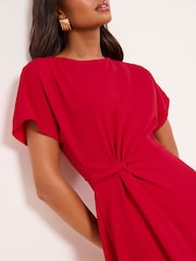 Lipsy Red Knot Side Midi Dress - Image 2 of 4